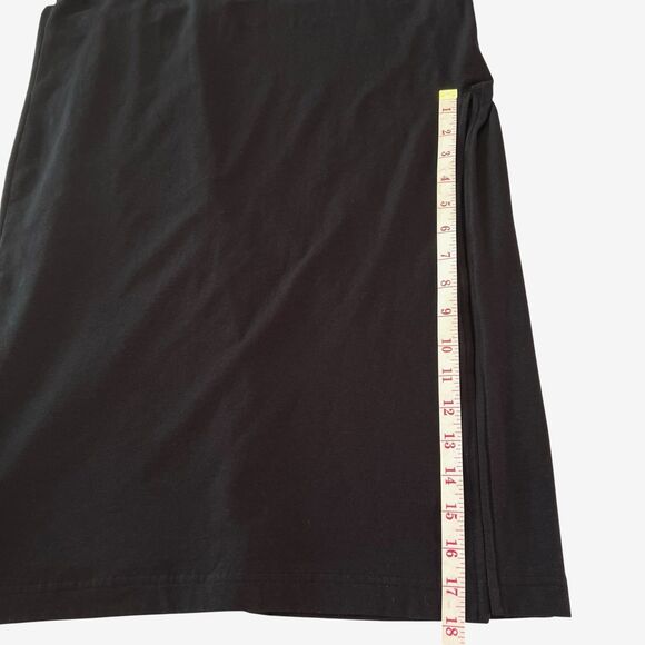 Pact Women's Luxe Jersey V-neck Knot Maxi Side Slit Dress Size Small Black - Picture 15 of 15